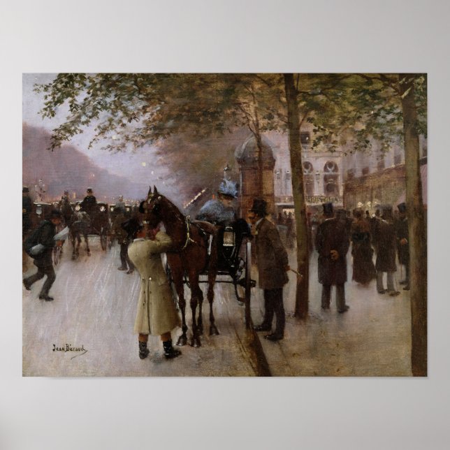 Boulevards, kväll framför poster (Framsidan)