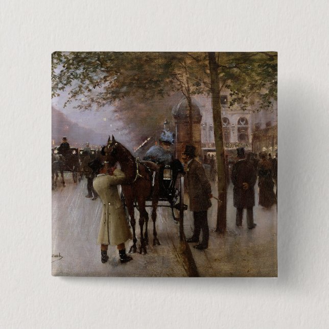 Boulevardsna, afton framme av knapp (Framsida)