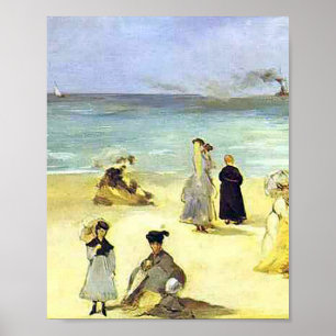 Boulogne Beach av Édouard Manet Poster