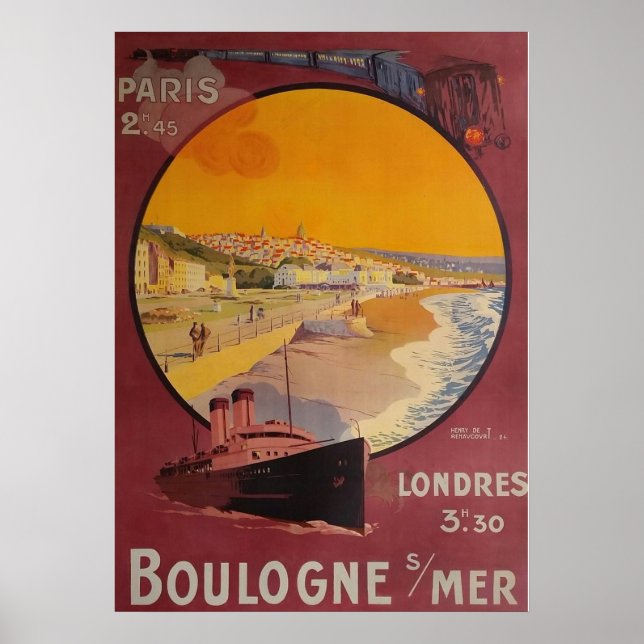 BOULOGNE SOR MER POSTER (Framsidan)