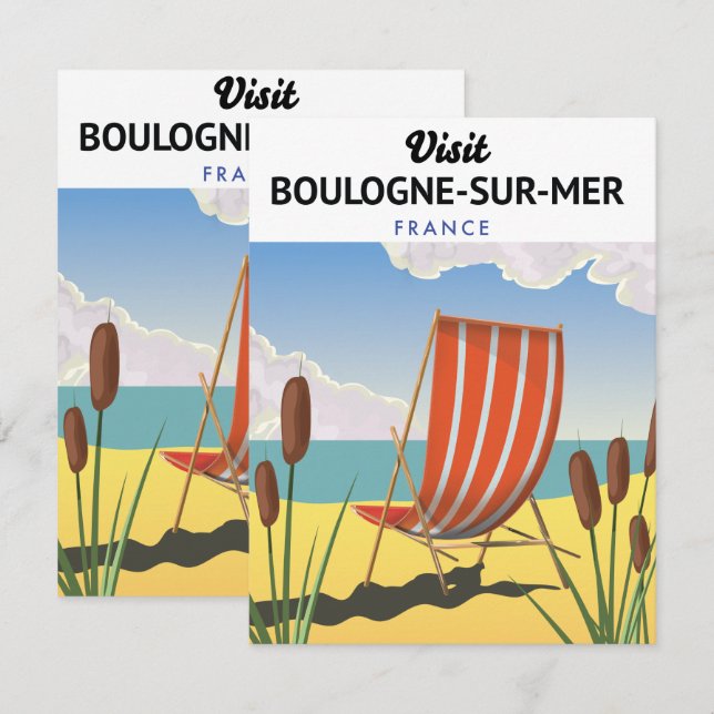 Boulogne-sur-Mer frankrike resereseaffisch (Fram/baksida)