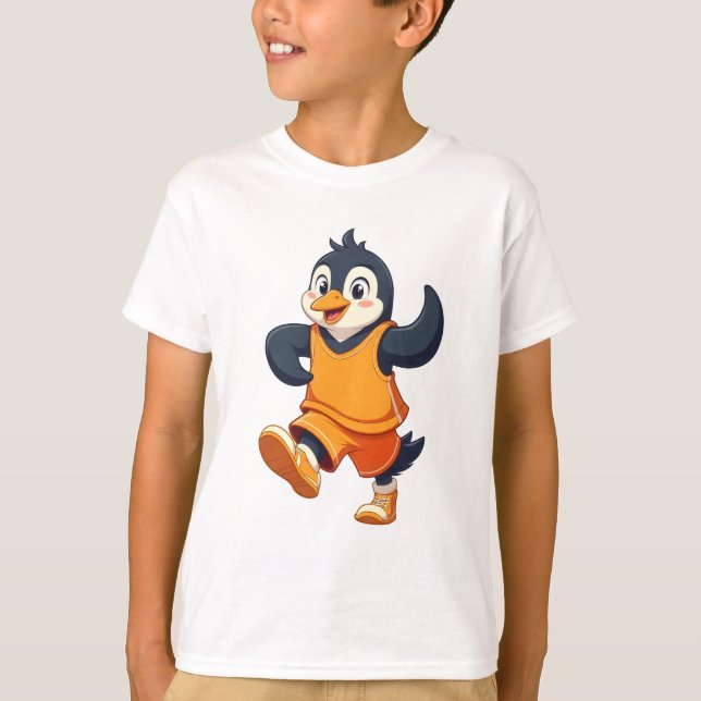"Bounce Mode: Penguin Power Play!" T Shirt (Framsida)