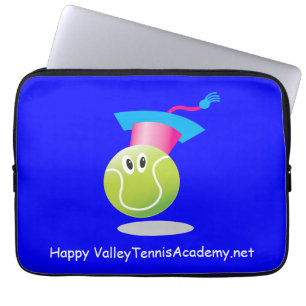 Bouncee™ leende tennis boll_student i spelet laptop sleeve