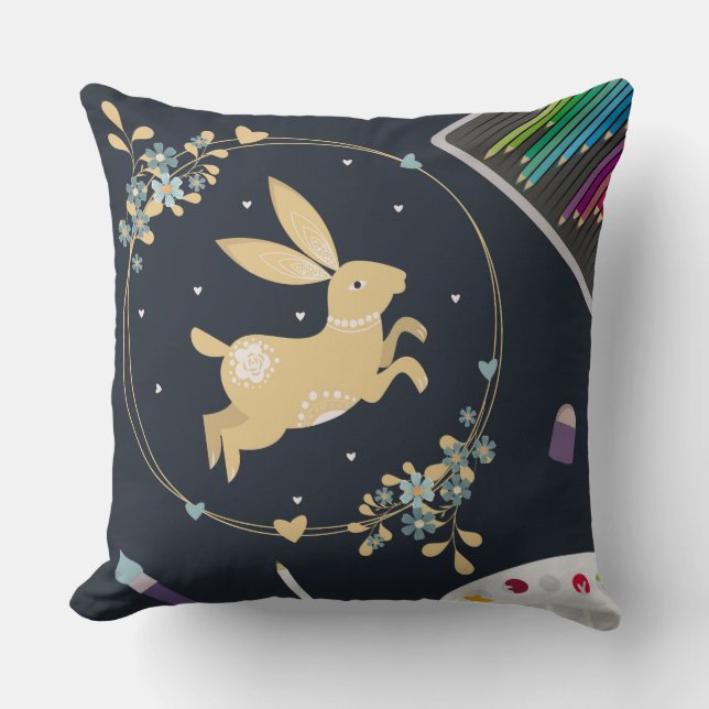 Bouncing Bunny Pikkow Kudde (Framsida)