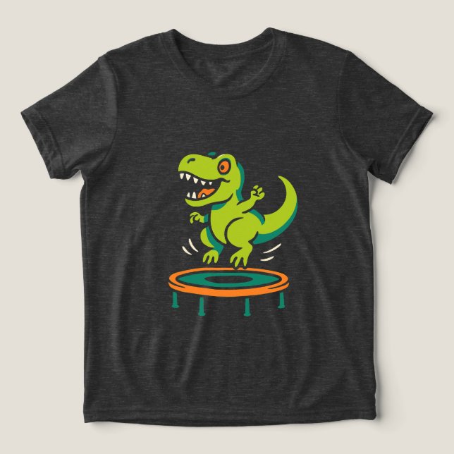 Bouncing Dino Fun T Shirt (Design Framsida)
