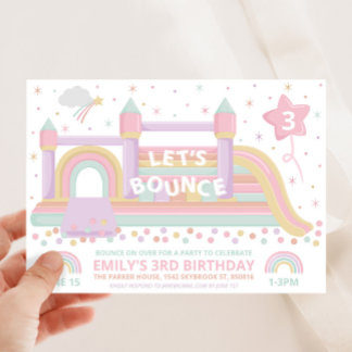 Bouncy Castle Birthday-inbjudan Inbjudningar