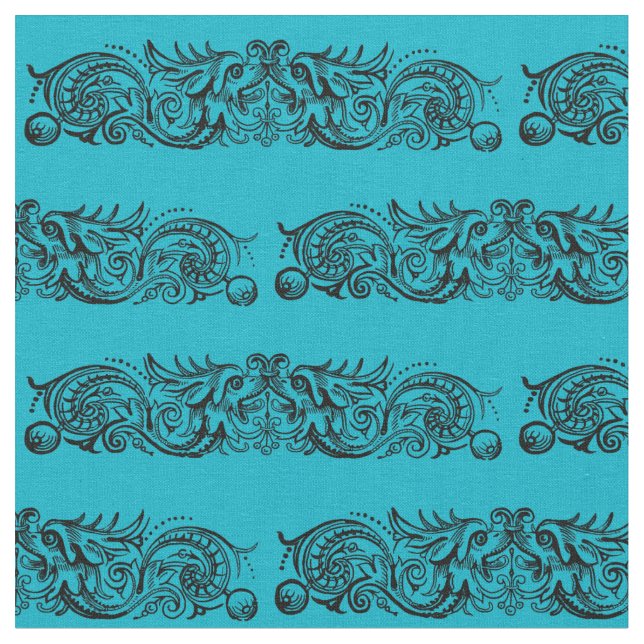 Bound Monsters (svart) Tyg (Närbild)