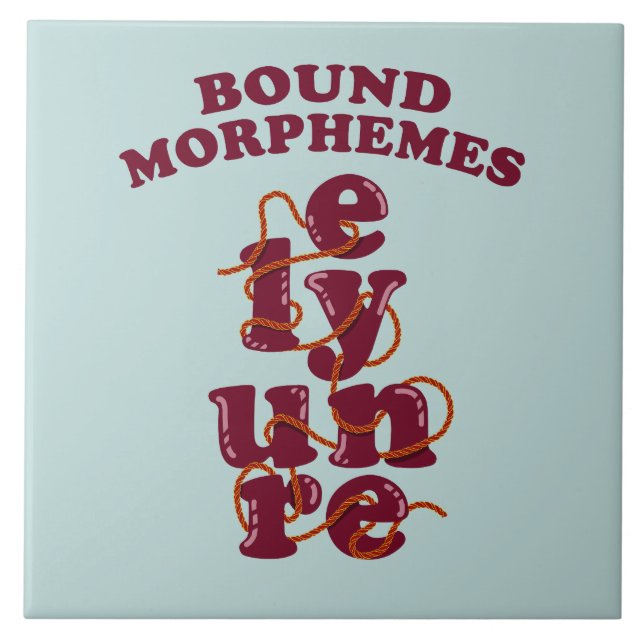 Bound Morphemes Phonics Teaching English Kakelplatta (Framsidan)