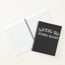 Bound NoteBook "LEVEL UPP DIN GAME" i spiral