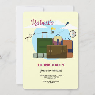 Bound Trunk Party-inbjudningar för kollegium Inbjudningar