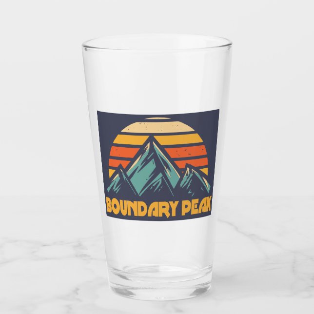 Boundary Peak Nevada Retro Turkos Glaskopp (Framsida)