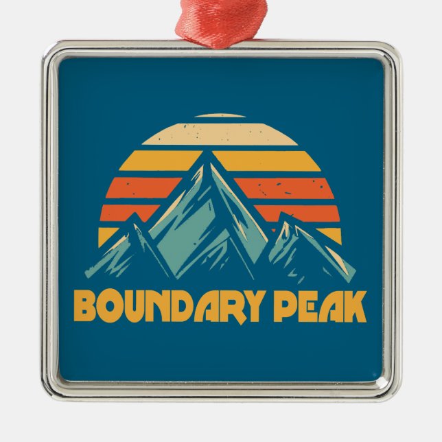 Boundary Peak Nevada Retro Turquoise Julgransprydnad Metall (Framsidan)