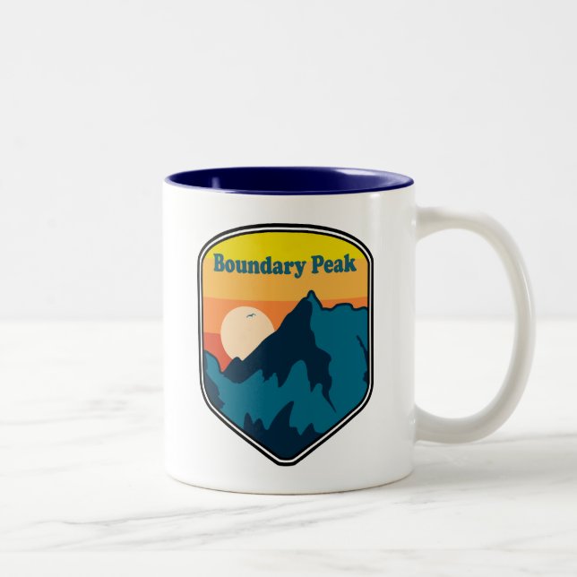 Boundary Peak Nevada Soluppgång Två-Tonad Mugg (Höger)