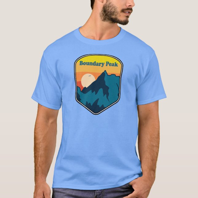 Boundary Peak Nevada Sunrise T Shirt (Framsida)