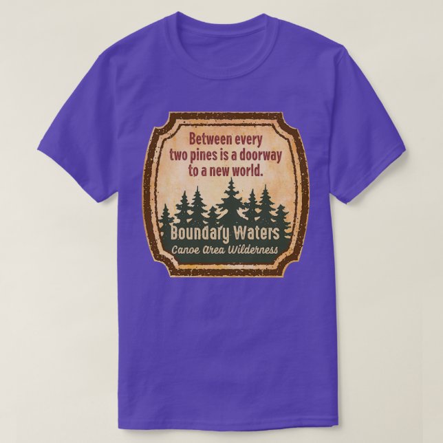 Boundary Waters Canoe Area Wilderness s UUU  T Shirt (Design framsida)