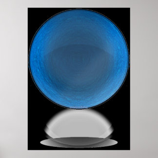 Bounderblått Linjer Boll Poster