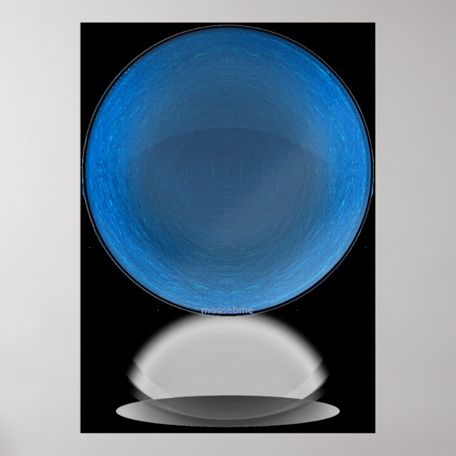 Bounderblått Linjer Boll Poster (Framsidan)