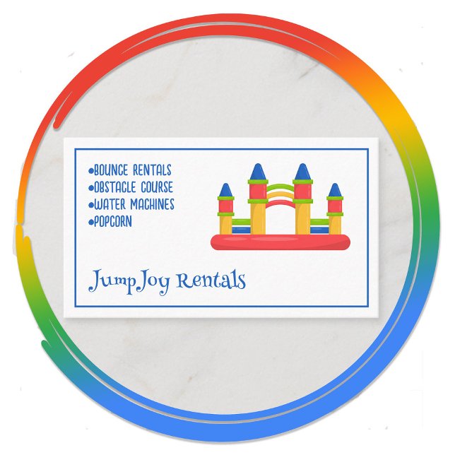Bounderhyreshus Visitkort (Bouncing House Business Card)