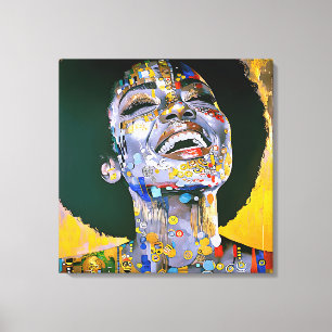 "Boundless Beauty in in Guld" Canvastryck