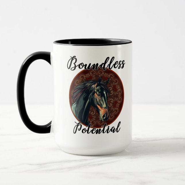 Boundless Potential Horse Mug – Majestic Stallion  Mugg (Vänster)