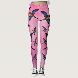 Boundless Wanderer: Flerfärgat Swift Bird Leggings