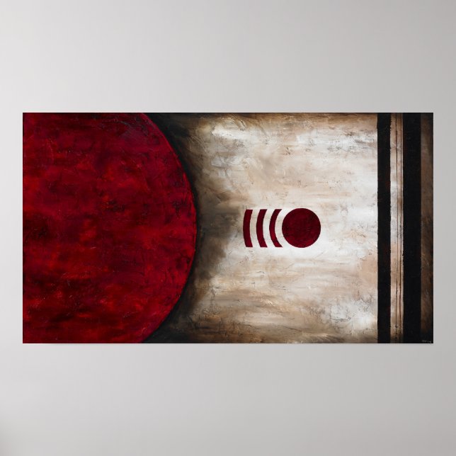 Bounds - Red Abstrakt Art Poster (Framsidan)