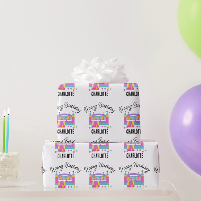 Bounhus Jumping Castle Flick kalas Presentpapper (Festgåvor)