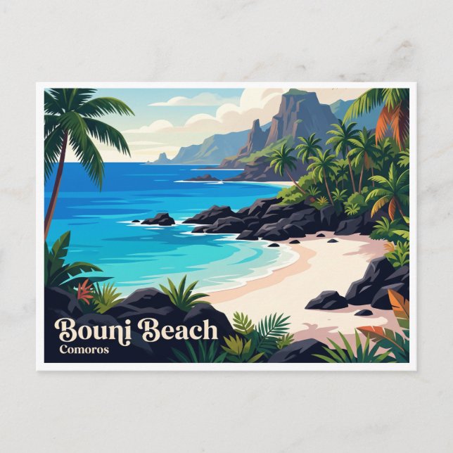 Bouni Beach Komorerna Vykort (Framsida)