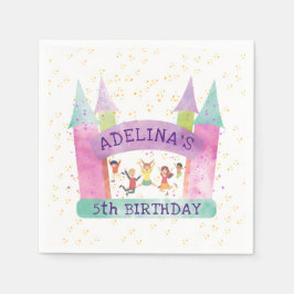 Bouni House Jump Play Gymnastics Barns födelsedag Pappersservett