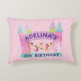 Bouni House Jump Play Gymnastics Barns födelsedag Prydnadskudde