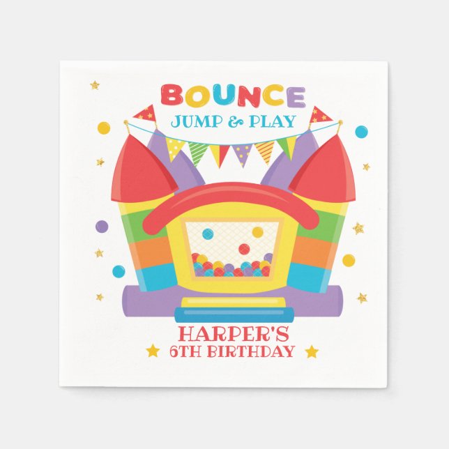 Bouni House Rainbow Birthday Pappersservett (Framsidan)