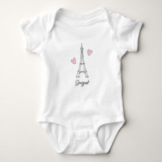 Bounjour Paris Eiffel torn & hjärtor T Shirt