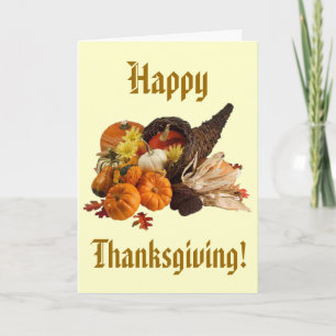 Bountiful Harvest Cornucopia Thanksgiving, ZSSG Ho Helgkort