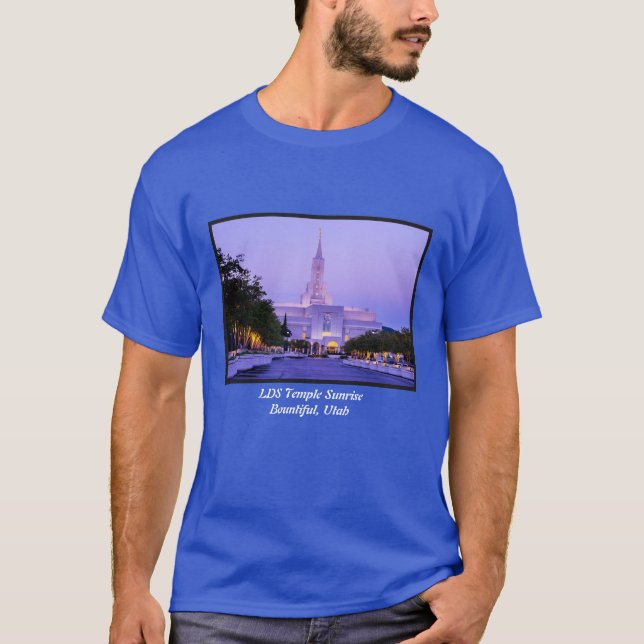 Bountiful soluppgång för LDS-Mormontempel - Utah T Shirt (Framsida)