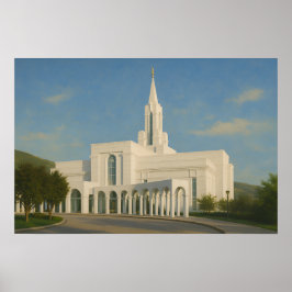 Bountiful Utah Tempel Målning™ LDS Konst Affisch
