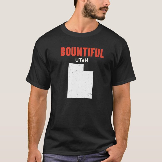 Bountiful Utah USA State America Travel Utahan T Shirt (Framsida)