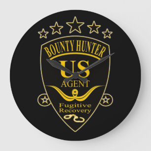 Bounty Hunter Agent Wall Clock Stor Klocka
