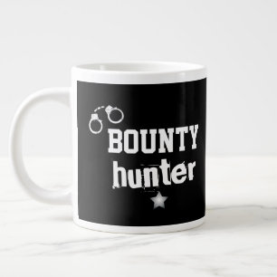 Bounty Hunter Handcuffs Bail Recovery Agent Black Jumbo Mugg