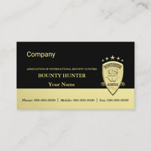 Bounty Hunter Visitkort