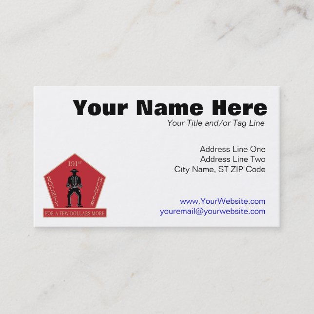 Bounty Hunters Patch Visitkort (Framsida)