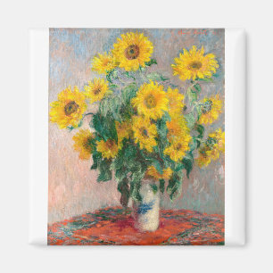 Bouqet av solblommor av Claude Monet Magnet