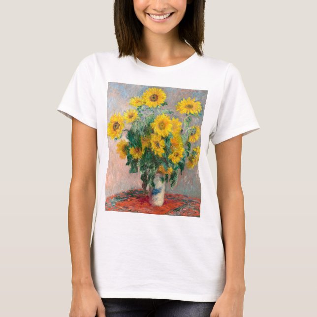 Bouqet av solblommor av Claude Monet T Shirt (Framsida)
