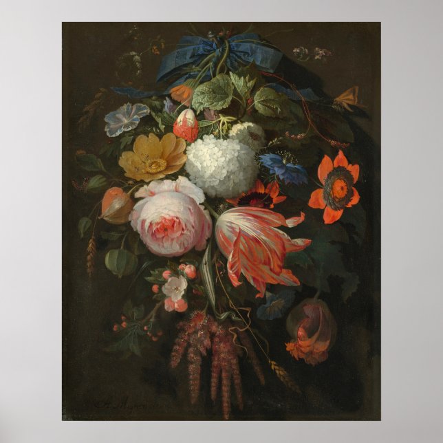 Bouquet - Abraham Mignon Fina Konstaffischer Poster (Framsidan)
