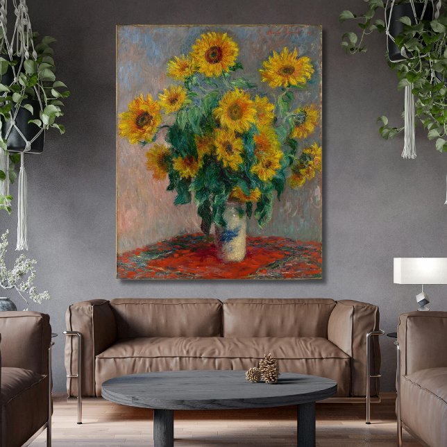 Bouquet av blomstermonet canvastryck (Skapare uppladdad)