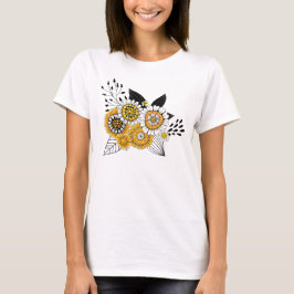 Bouquet av doodleblommor t shirt