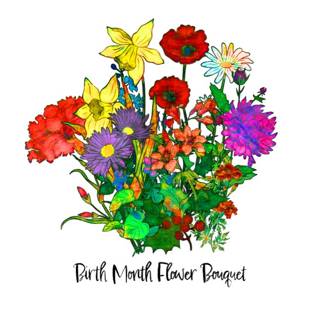 Bouquet av månatliga fågelblommor t shirt (Skapare uppladdad)