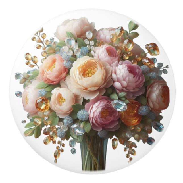 Bouquet av Peonies, Citrine och Topaz Knopp (Framsidan)