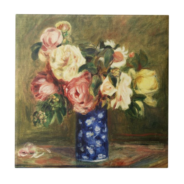 Bouquet av Ro av Pierre-Auguste Renoir Classic Kakelplatta (Framsidan)