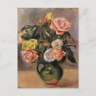 Bouquet av Ro av Pierre-Auguste Renoir Vykort