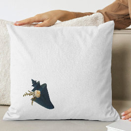 Bouquet av Seashells Eleganten Kustblått och vitt Kudde